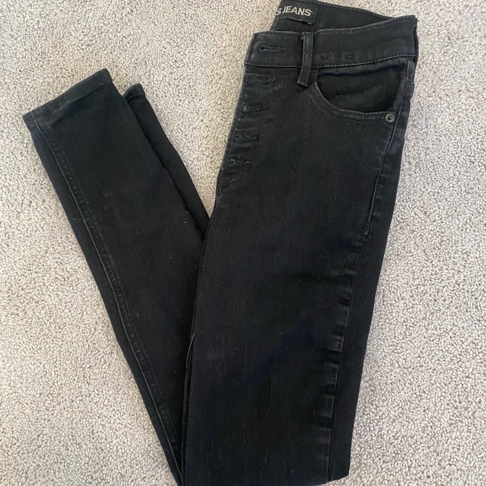 EXPRESS high-wasted black stretchy jeans